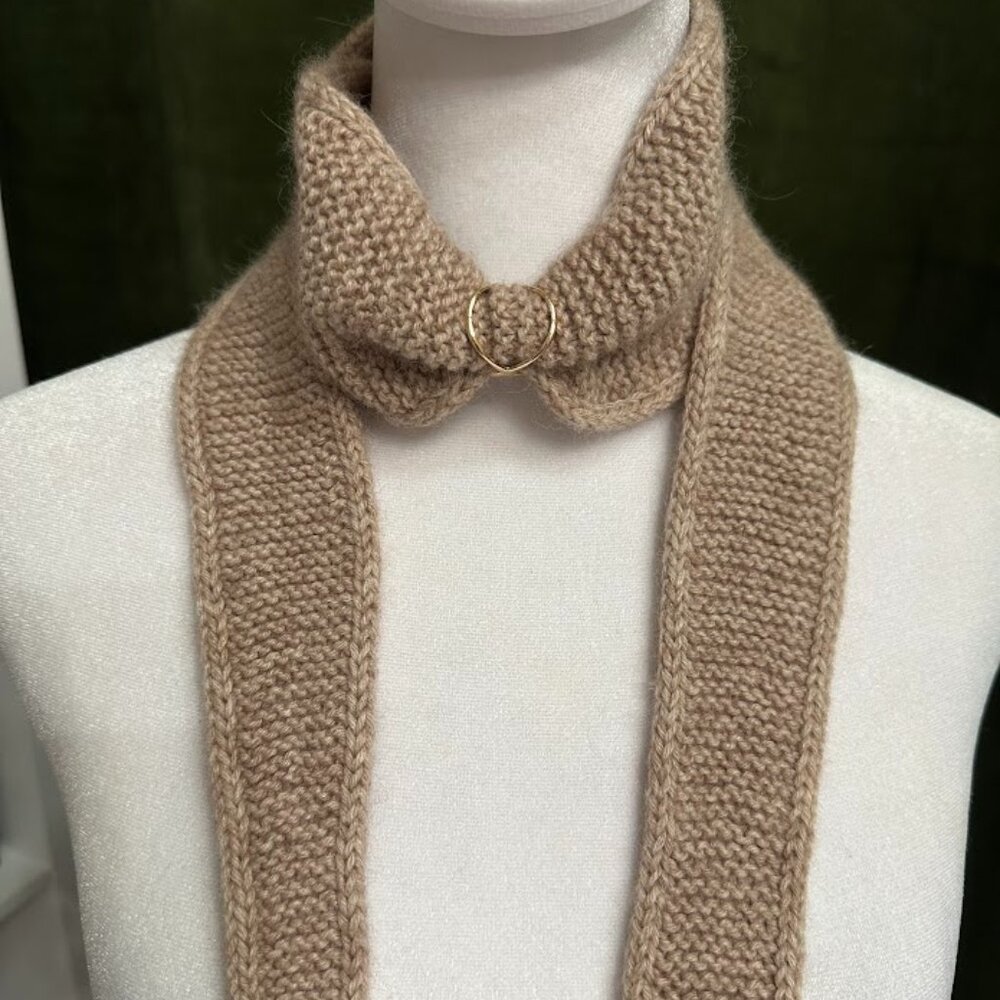 Handmade Alpaca Cashmere Knit Neck Scarf